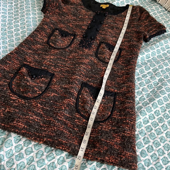 LULUMARI Anthropologie Multi Colored A Line Dress w/ button Detail sz Large - Picture 13 of 16